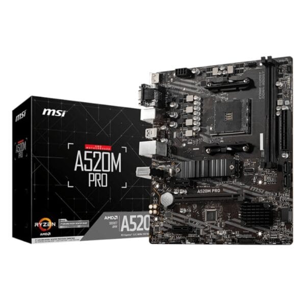 A520M-PRO_wr_01 MSI A520M-PRO AMD AM4 MATX Gaming Motherboard