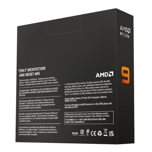 AMD RYZEN 9 9950X 16-Core 4.3GHz AM5 CPU2 AMD RYZEN 9 9950X 16-Core 4.3GHz AM5 CPU