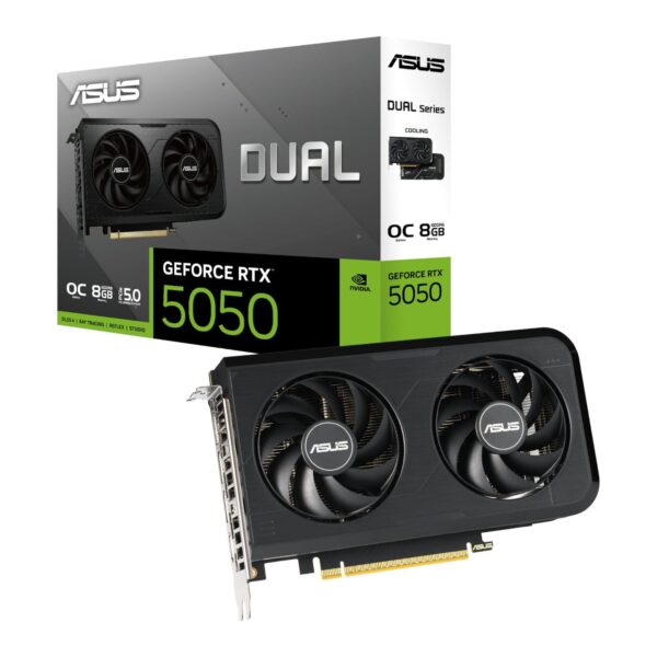 DUAL-RTX5050-O8G_Asus-Nvidia-GeForce-RTX-5050-Dual-OC-88G-Graphics-Card_wr_01 Asus Nvidia GeForce RTX 5050 Dual OC 8GB GDDR6 Graphics Card