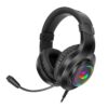 REDRAGON Over-Ear HYLAS Aux (Mic & Headset)|USB (Power Only) RGB Gaming Headset - Black