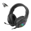 REDRAGON Over-Ear HYLAS Aux (Mic & Headset)|USB (Power Only) RGB Gaming Headset - Black