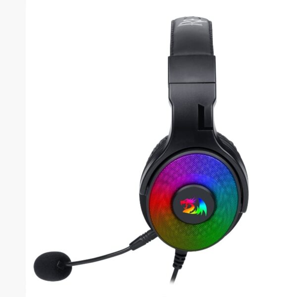 REDRAGON Over-Ear PANDORA USB (Power Only)|Aux (Mic & Headset) RGB Gaming Headset - Black