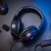 REDRAGON Over-Ear PANDORA USB (Power Only)|Aux (Mic & Headset) RGB Gaming Headset - Black
