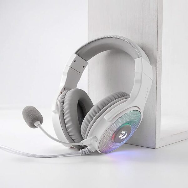 REDRAGON Over-Ear PANDORA USB (Power Only)|Aux (Mic & Headset) RGB Gaming Headset - White