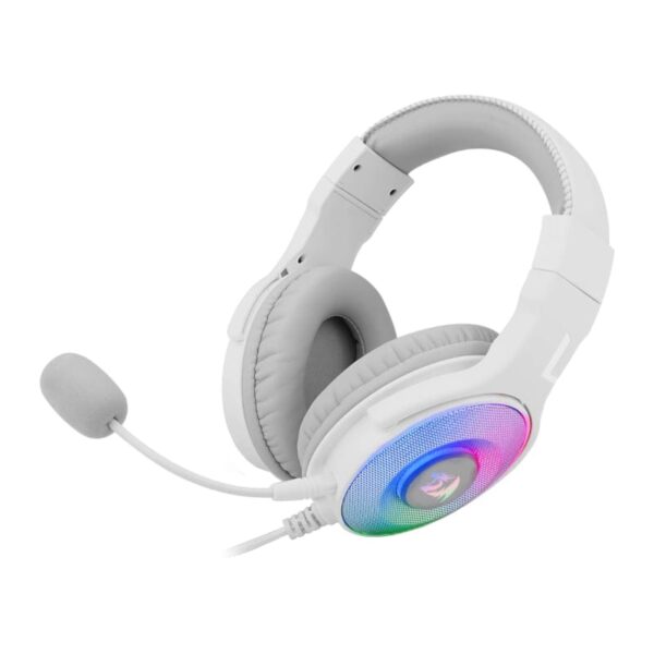 REDRAGON Over-Ear PANDORA USB (Power Only)|Aux (Mic & Headset) RGB Gaming Headset - White