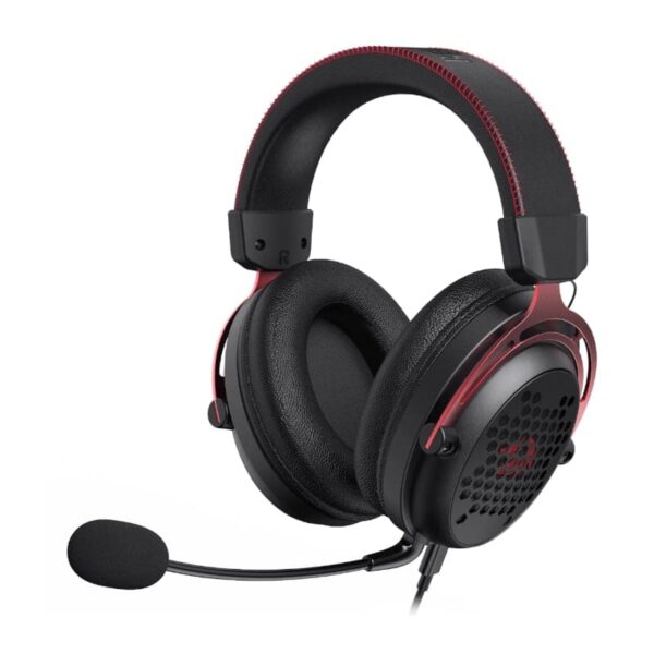 RD-H386_wr_01a REDRAGON Over-Ear DIOMEDES Honeycomb 3.5mm AUX Gaming Headset - Black