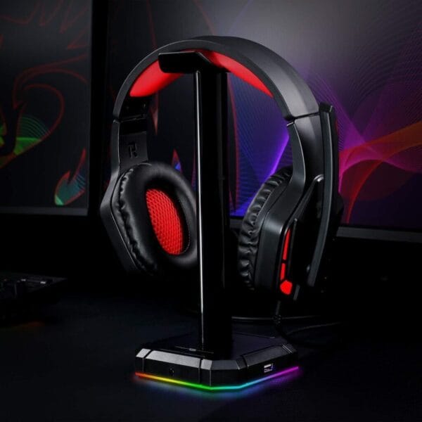 Redragon HA300 Scepter Pro RGB Headset Stand with USB Hub