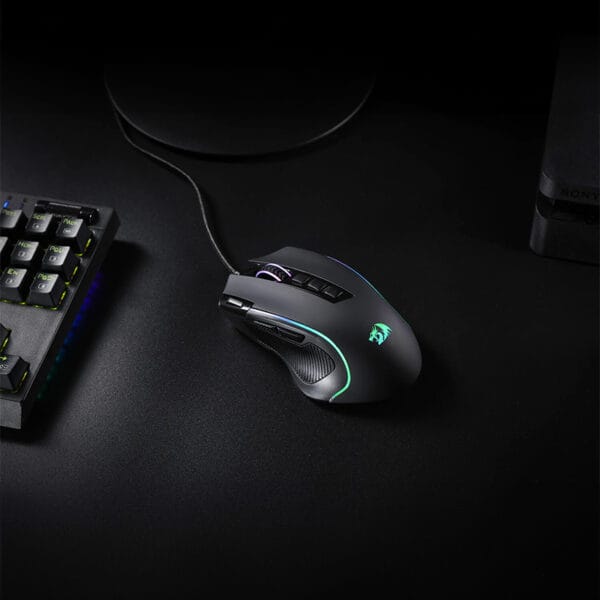 REDRAGON PREDATOR 4000DPI RGB Ergo Gaming Mouse Black