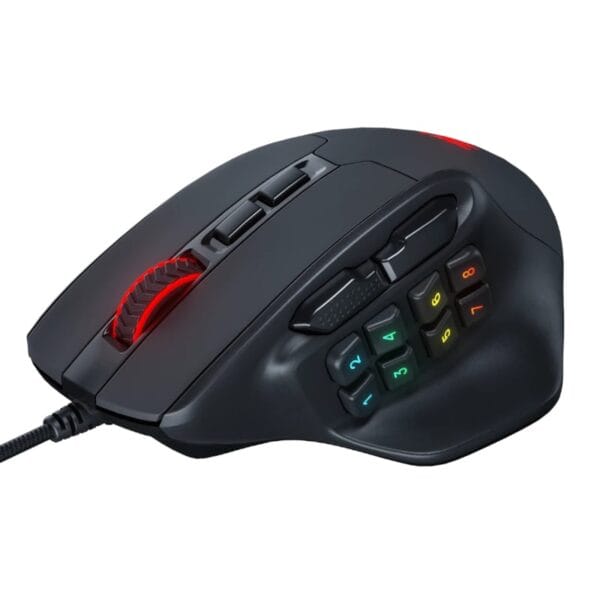 REDRAGON Aatrox 6200DP RGB MMO Gaming Mouse Black