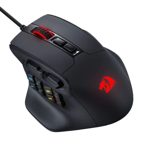 REDRAGON Aatrox 6200DP RGB MMO Gaming Mouse Black