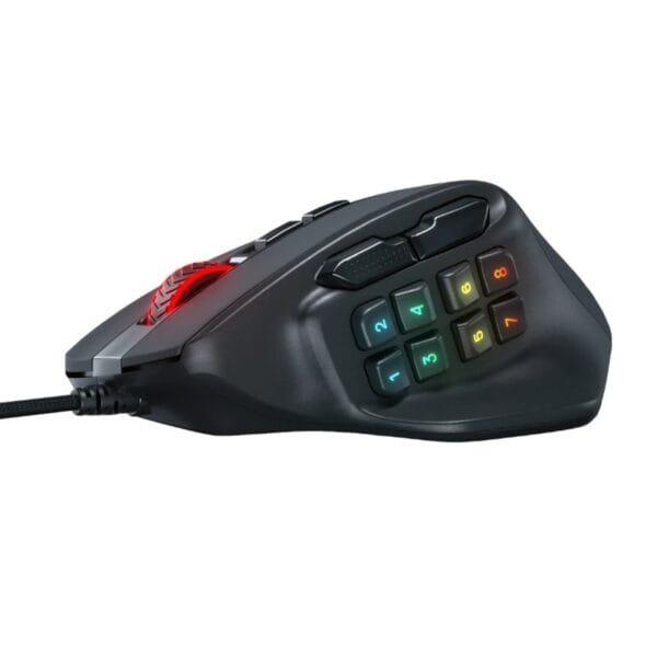 REDRAGON Aatrox 6200DP RGB MMO Gaming Mouse Black