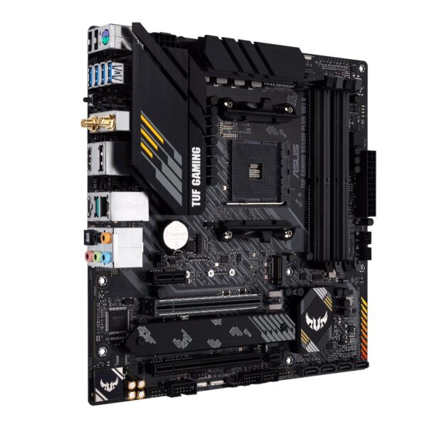 TUFGAMINGB550M-PLUSWIFIII_TUF-GAMING-B550M-PLUS-WIFI-II-mATX-Gaming-Motherboard_wr_03a Asus TUF GAMING B550M-PLUS WIFI II AM4 mATX Gaming Motherboard