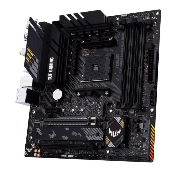 TUFGAMINGB550M-PLUSWIFIII_TUF-GAMING-B550M-PLUS-WIFI-II-mATX-Gaming-Motherboard_wr_04a Asus TUF GAMING B550M-PLUS WIFI II AM4 mATX Gaming Motherboard