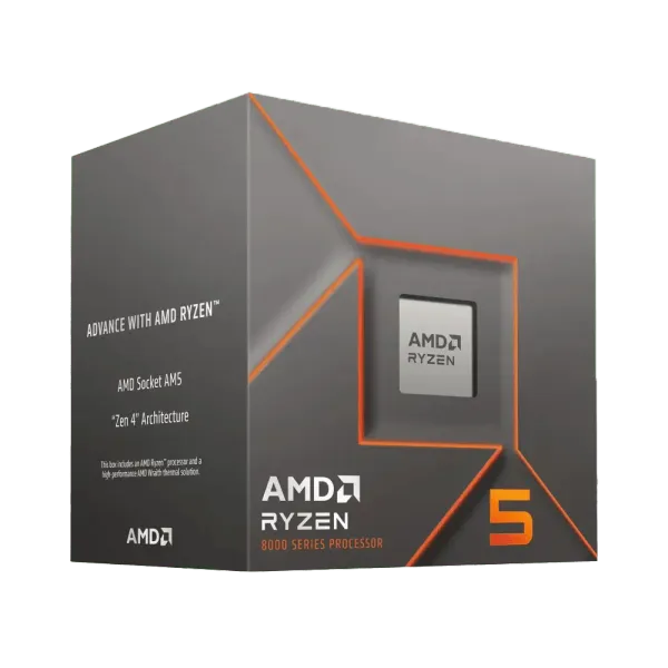 amd-ryzen-5-8400f0 AMD Ryzen 5 8400F | 6-Core / 12-Thread 4.7GHz CPU | AM5 Entry Point | DDR5 & PCIe Gen5 NO COOLER