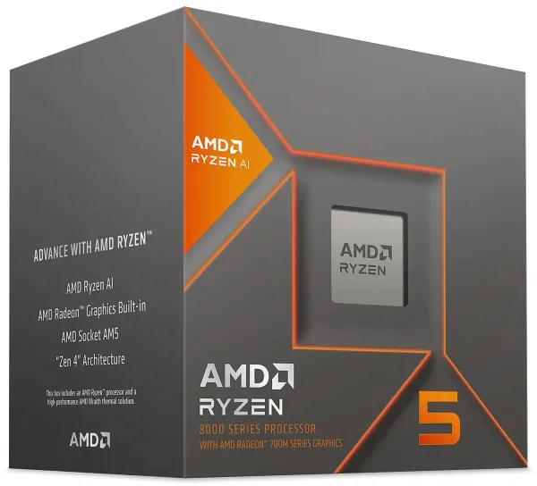 AMD Ryzen 5 8600G APU | 6-Core / 12-Thread 5.0GHz CPU | Integrated Radeon 760M Flagship Graphics | AM5 Platform