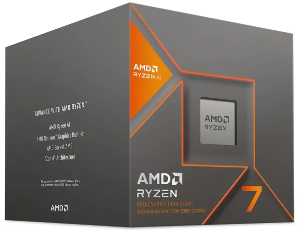 AMD Ryzen 7 8700G 8-Core AM5 APU with Radeon 780M Graphics (Cooler Included)