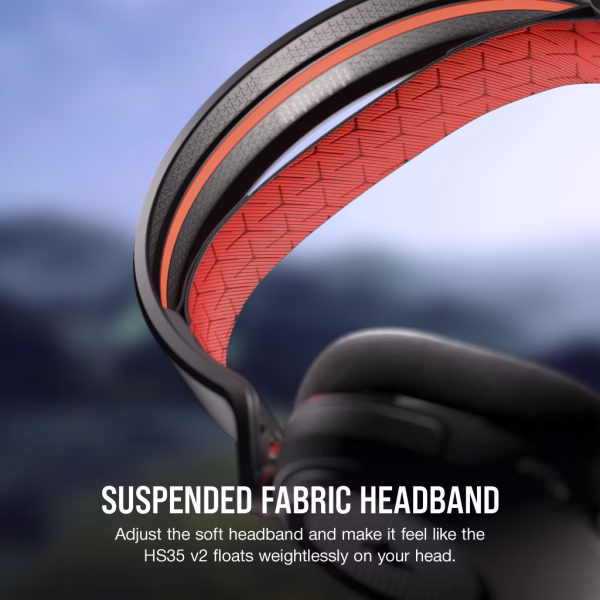 CORSAIR HS35 v2 Carbon Multiplatform Gaming Headset | 3.5mm Universal | Lightweight Comfort