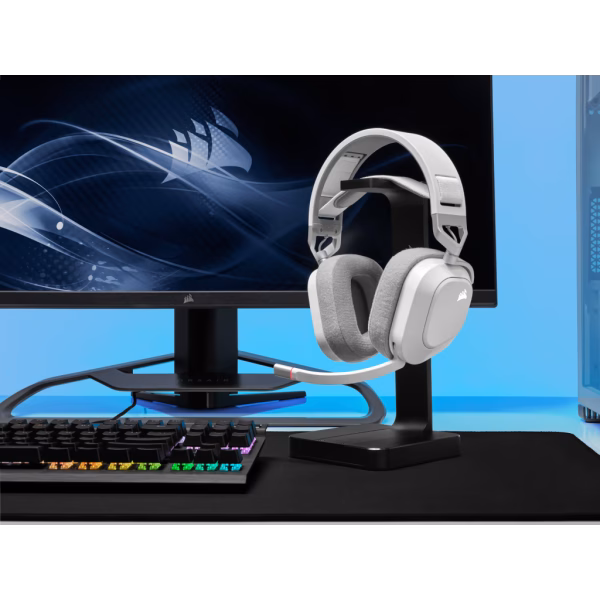 Corsair_HS80_RGB_WIRELESS_WHITE_07 CORSAIR HS80 RGB WIRELESS White Headset | Dolby Atmos Spatial Audio | SLIPSTREAM