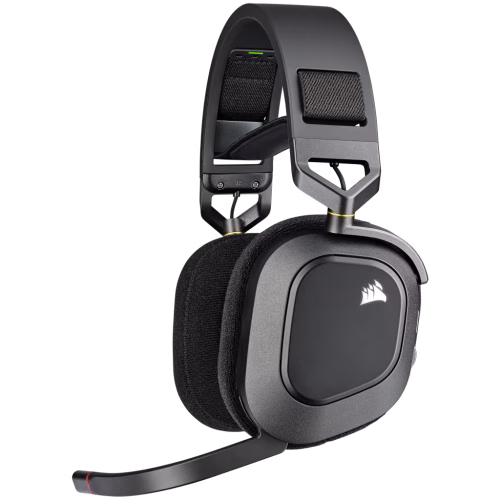 CORSAIR HS80 RGB WIRELESS Carbon Headset | Dolby Atmos Spatial Audio | SLIPSTREAM