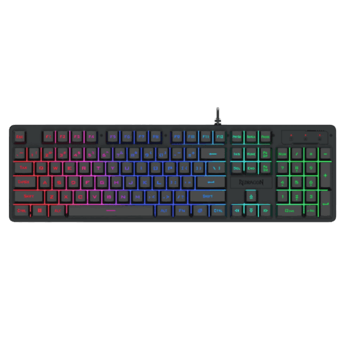 Redragon K521 Upgrade Rainbow LED 104-Key Membrane Gaming Keyboard | 25-Key Anti-Ghosting