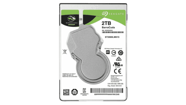 Seagate Barracuda 2TB 2.5" 5400RPM 7mm Notebook Hard Drive (SATA 6Gb/s)
