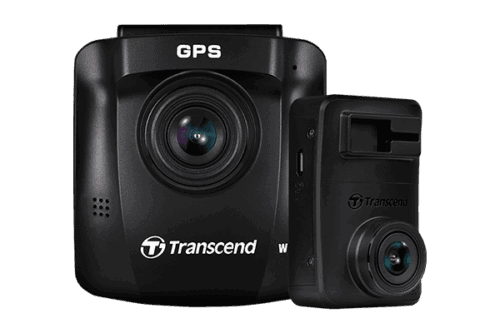 Transcend DrivePro 620 Dual (Front + Rear) GPS Wi-Fi Dash Cam Bundle (2x 64GB Cards Included)