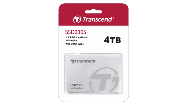 Transcend 4TB SSD230S 2.5" SATA 3 SSD with DRAM Cache | 5-Year Warranty