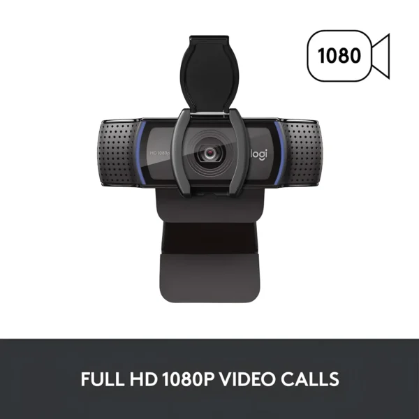 Logitech C920s Pro Full HD 1080p Webcam | Carl Zeiss Glass Lens | Stereo Mic | Privacy Shutter