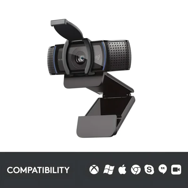 Logitech C920s Pro Full HD 1080p Webcam | Carl Zeiss Glass Lens | Stereo Mic | Privacy Shutter