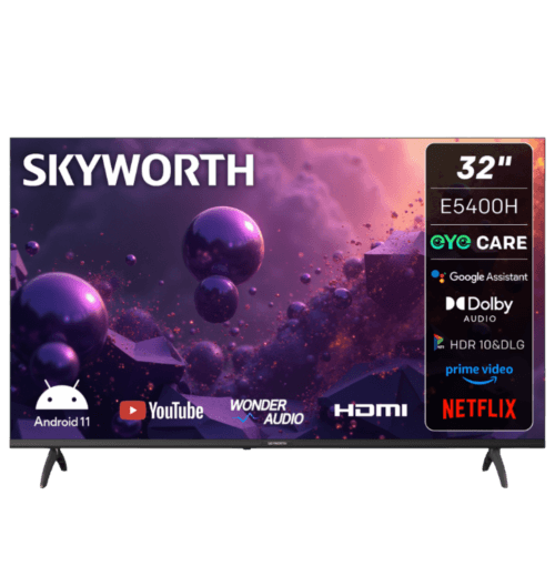 Skyworth 32-Inch HD Google TV (32E5400H) | Dual-Band Wi-Fi | Smart TV