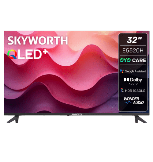 Skyworth 32-Inch QLED Google TV (32E5520H) | Quantum Dot | Smart TV