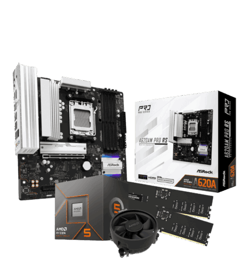 AMD Ryzen 5 8400F Upgrade Kit | 32GB DDR5 RAM (2*16GB) | ASRock A620M AM5 Mobo