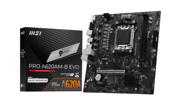 MSI PRO A620AM-B EVO MSI PRO A620AM-B EVO Motherboard | AMD AM5 DDR5 PCIe 4.0 mATX