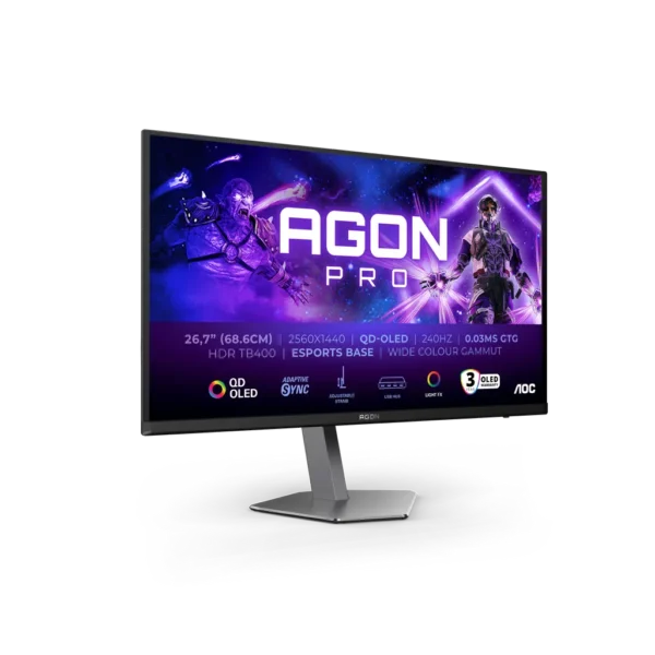 AOC AGON PRO AG276QZD2 | 26.7″ QHD QD-OLED | 0.03ms 240Hz - Compu-Fi Technology South Africa