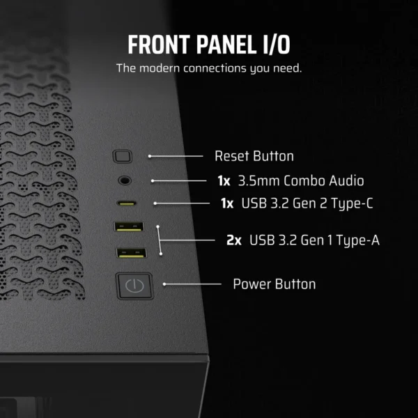 Corsair 3500X Mid-Tower Gaming PC Case Black - Compu-Fi Technology South Africa