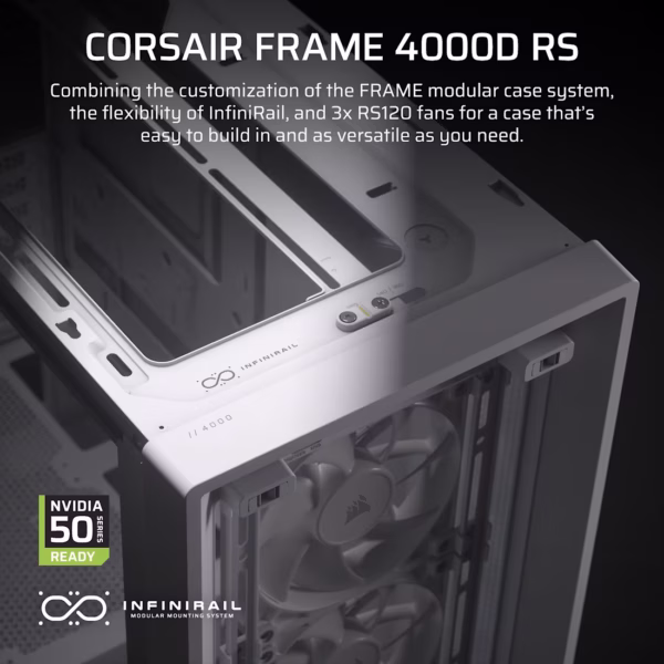 Corsair 4000D RS White Mid-Tower Gaming PC Case - Compu-Fi Technology South Africa
