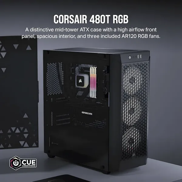 Corsair 480T RGB Airflow Mid-Tower PC Gaming Case - Compu-Fi Technology South Africa