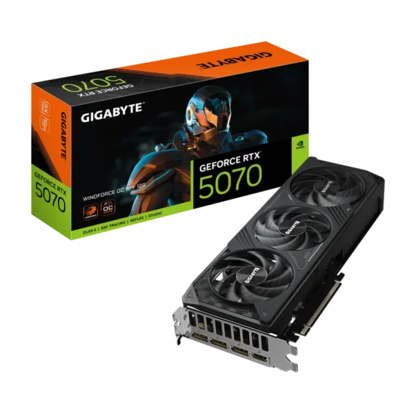 Gigabytegeforcertx5070wi001 GIGABYTE GeForce RTX 5070 WINDFORCE OC SFF 12G GV-N5070WF3OC-12GD - Compu-Fi Technology South Africa