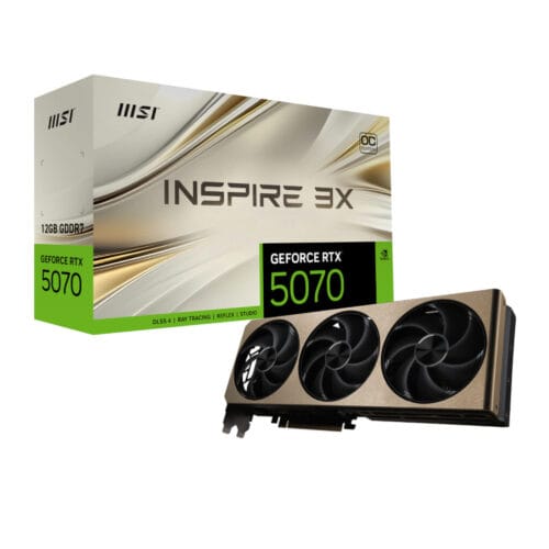 MSI GeForce RTX 5070 INSPIRE 3X OC 12GB GDDR7 Graphics Card - Compu-Fi Technology South Africa