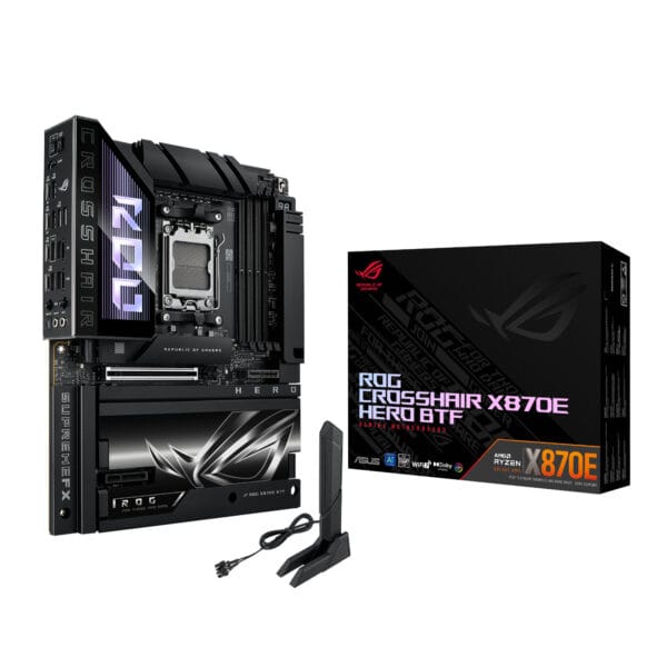 Rogcrosshairx870eherobtf Asus Rog Crosshair X870e Hero Btf Amd Am5 Atx Gaming Motherboard Wr 01a