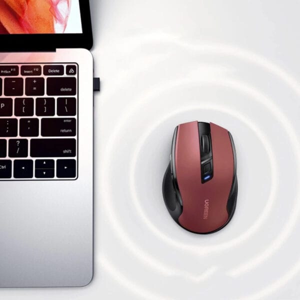 Ugreen MU006 | 4000 DPI | Wireless Optical Mouse | Red - Compu-Fi Technology South Africa