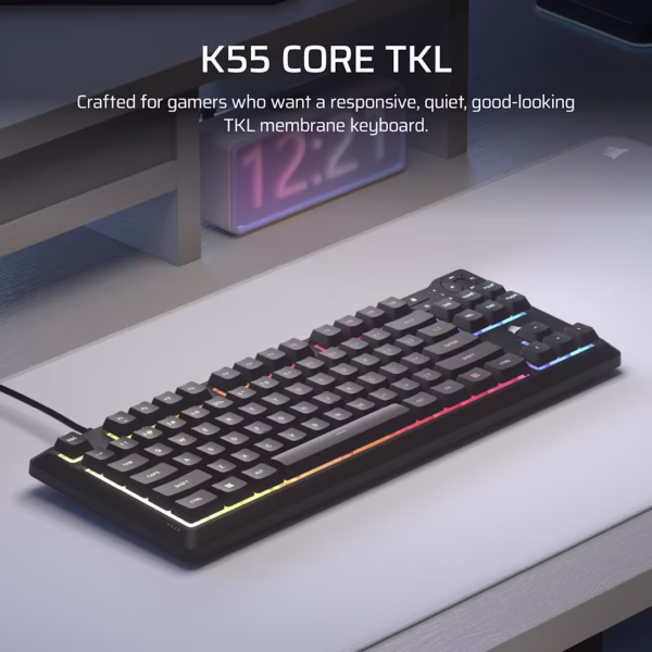 CORSAIR K55 CORE TKL | Membrane Gaming Keyboard | 8-Zone RGB | 1000Hz Polling - Compu-Fi Technology South Africa