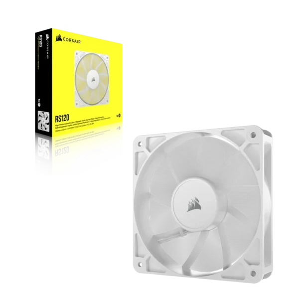 Corsair RS120 White | 120mm PWM | 2100 RPM | 72.8 CFM - Compu-Fi Technology South Africa