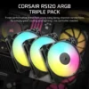 Corsair RS120 ARGB | 3-Pack | 120mm | 2100 RPM - Compu-Fi Technology South Africa
