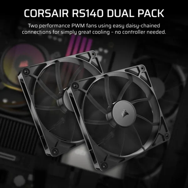 Corsair RS140 | 140mm | 1700 RPM | 95.5 CFM | 2-Pack - Compu-Fi Technology South Africa