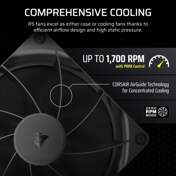 Corsair RS140 | 140mm | PWM | 1700 RPM - Compu-Fi Technology South Africa
