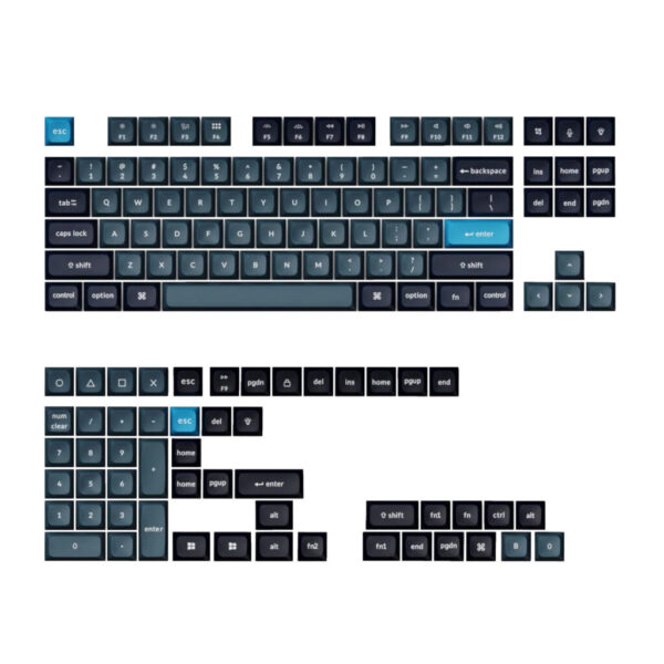 Keychron KSA Keycap Set | Double-shot PBT | KSA Profile | Dark Grey/Grey/Blue - Compu-Fi Technology South Africa
