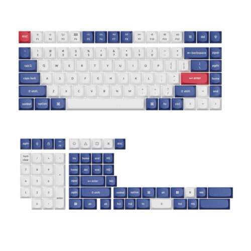 Keychron Double-Shot PBT Keycap Set | Blue/White | OSA Profile | MX Style - Compu-Fi Technology South Africa