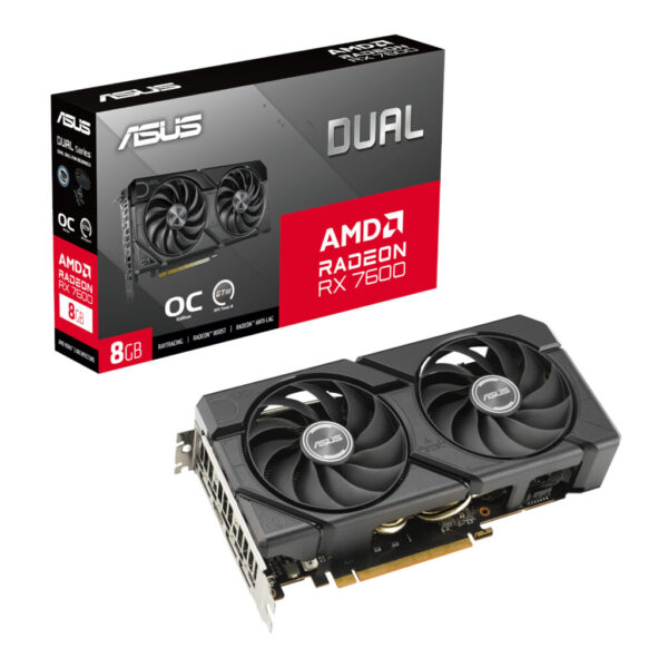 ASUS Dual Radeon RX 7600 EVO OC Edition | 8GB GDDR6 | 2715 MHz | Dual Fan - Compu-Fi Technology South Africa