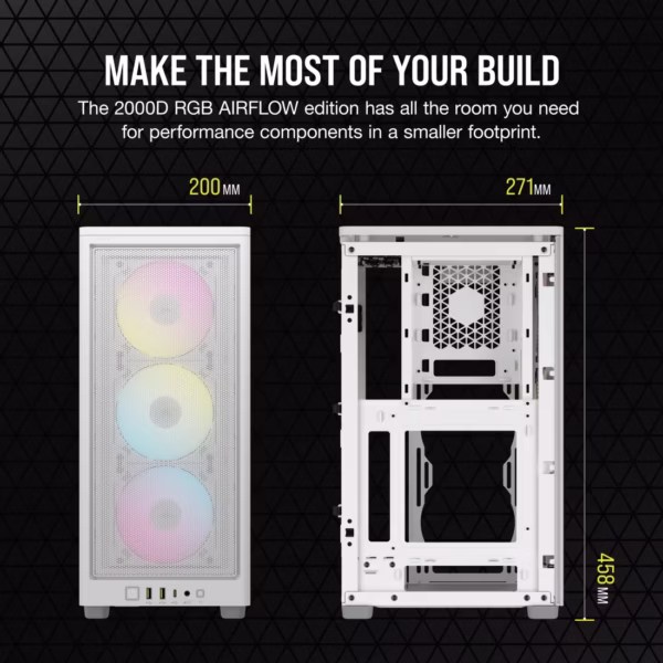 CORSAIR 2000D RGB AIRFLOW | Mini-ITX | SFF | Tempered Glass - Compu-Fi Technology South Africa